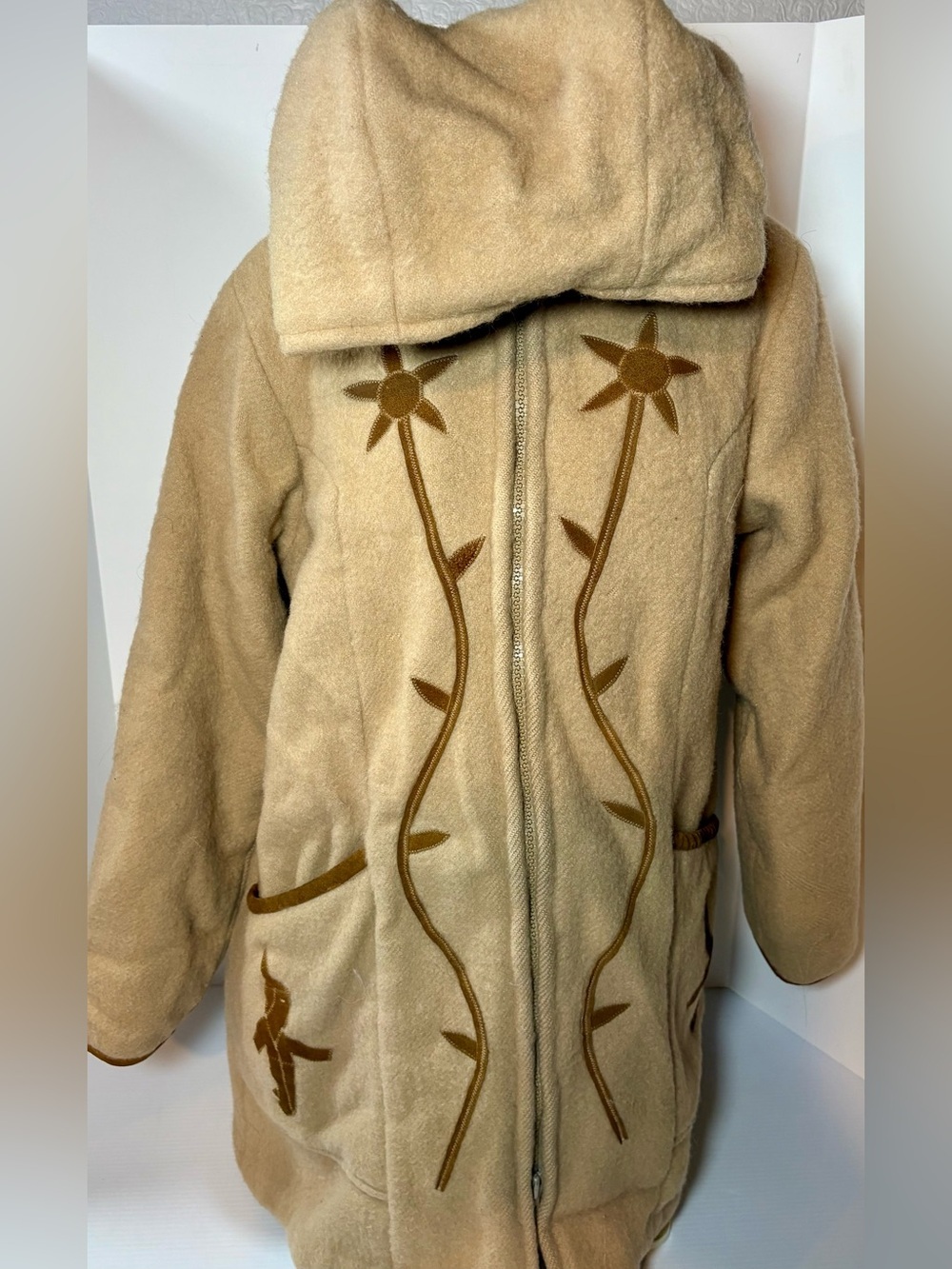 Vintage Amisk Beaver Lake Indigenous Band Alberta Wool Parka Coat Hooded S/M